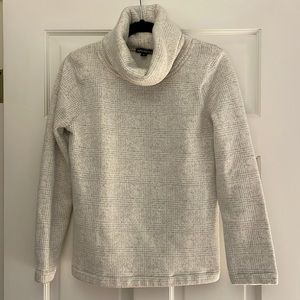 J. Crew light grey plaid turtleneck sweatshirt, small